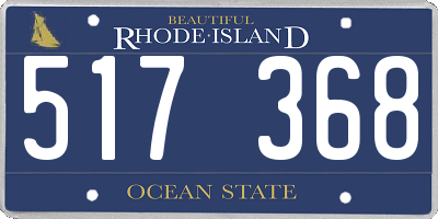 RI license plate 517368