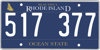 RI license plate 517377