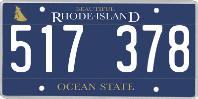 RI license plate 517378