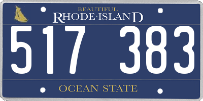 RI license plate 517383