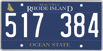 RI license plate 517384