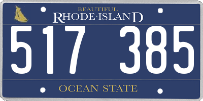 RI license plate 517385