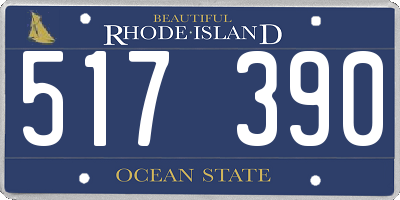 RI license plate 517390