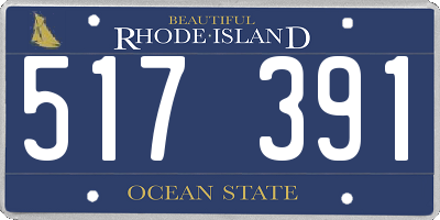 RI license plate 517391
