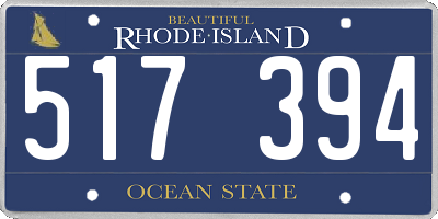 RI license plate 517394
