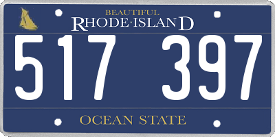 RI license plate 517397