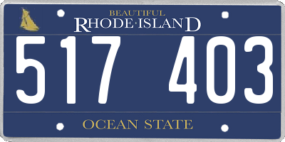 RI license plate 517403