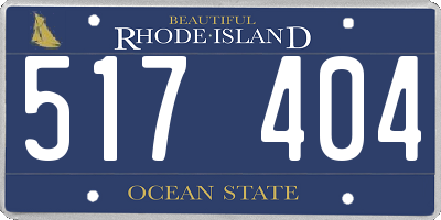 RI license plate 517404