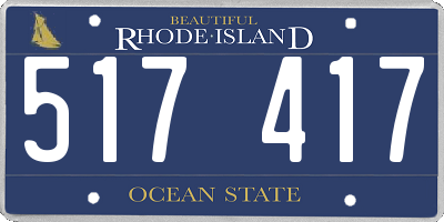 RI license plate 517417