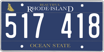 RI license plate 517418