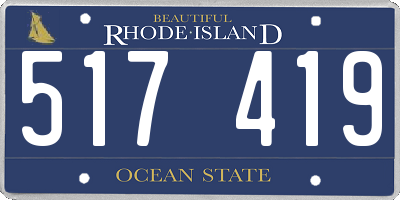 RI license plate 517419