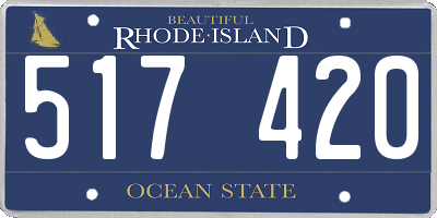 RI license plate 517420