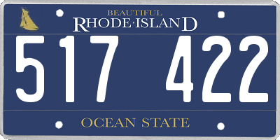 RI license plate 517422