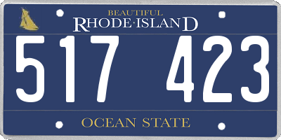 RI license plate 517423