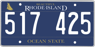 RI license plate 517425