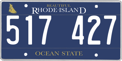 RI license plate 517427
