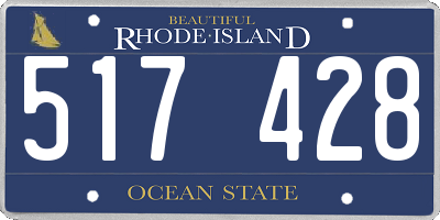 RI license plate 517428