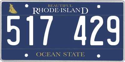 RI license plate 517429