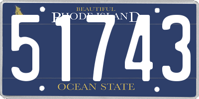 RI license plate 51743