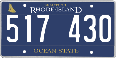 RI license plate 517430