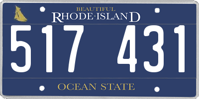 RI license plate 517431