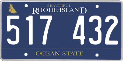 RI license plate 517432