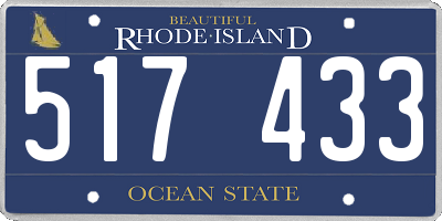 RI license plate 517433
