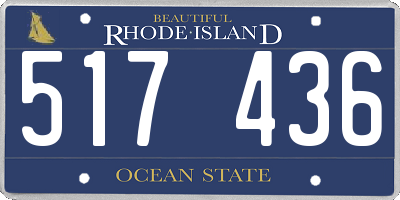 RI license plate 517436