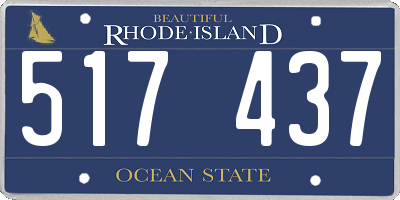 RI license plate 517437