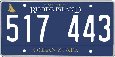 RI license plate 517443