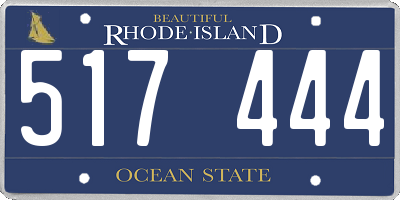 RI license plate 517444