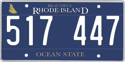 RI license plate 517447