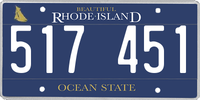 RI license plate 517451