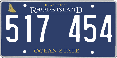 RI license plate 517454