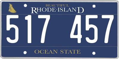 RI license plate 517457