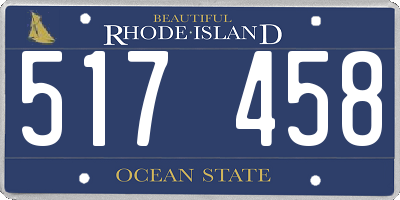 RI license plate 517458