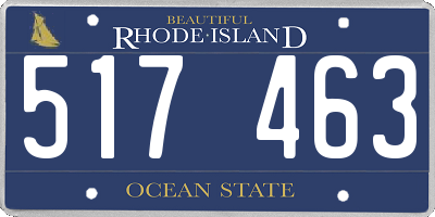 RI license plate 517463