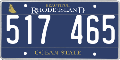 RI license plate 517465
