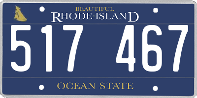 RI license plate 517467
