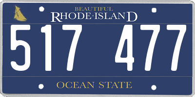 RI license plate 517477