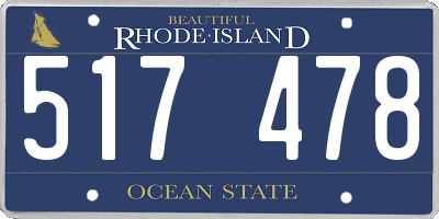 RI license plate 517478