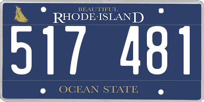 RI license plate 517481