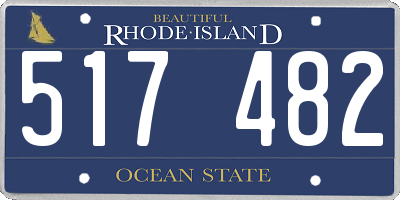 RI license plate 517482