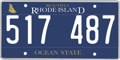 RI license plate 517487