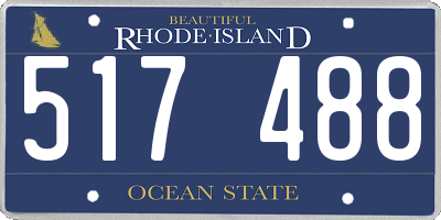 RI license plate 517488