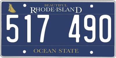 RI license plate 517490