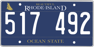 RI license plate 517492