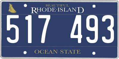 RI license plate 517493