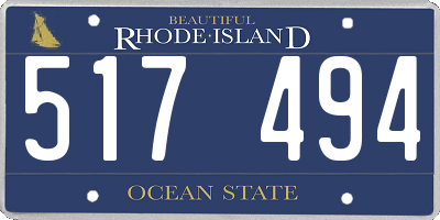 RI license plate 517494