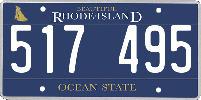 RI license plate 517495
